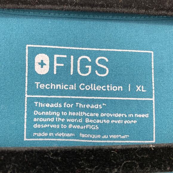 SOLD FIGS Casma Scrub Top Womens XL Two Pocket V-Neck Short Sleeve Caribbean - Picture 7 of 8